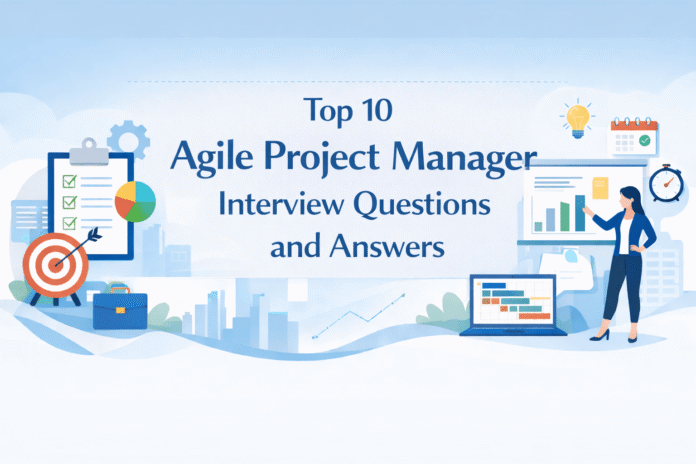 Top 10 Agile Project Manager Interview Questions and Answers by product-strategist.com written by kunal salekar