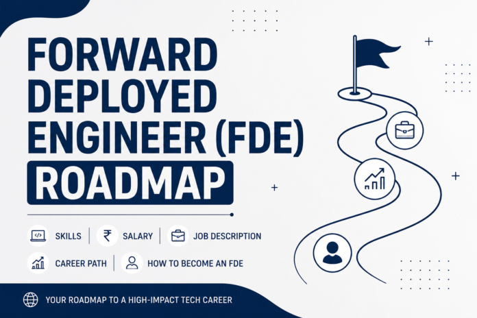 Discover the complete Forward Deployed Engineer roadmap, including salary, job responsibilities, required skills, career progression, and the step-by-step path to becoming a Forward Deployed Engineer. Learn what Forward Deployed Engineers do, which companies hire them, and how to build the technical and business skills needed to succeed in this fast-growing technology career. How to become a Forward Deployed Engineer, Forward Deployed Engineer roadmap, Forward Deployed Engineer career path, Forward Deployed Engineer salary, Forward Deployed Engineer job description, complete guide to becoming a Forward Deployed Engineer, step-by-step guide to become a Forward Deployed Engineer. Forward Deployed Engineer skills, Forward Deployed Engineer requirements, what does a Forward Deployed Engineer do, Forward Deployed Engineer career guide, Forward Deployed Engineer interview preparation, Forward Deployed Engineer learning roadmap, tech career roadmap. Forward Deployed Engineer guide, Forward Deployed Engineer certification path, Forward Deployed Engineer growth opportunities, Forward Deployed Engineer career progression, software engineering career roadmap, high-paying tech jobs, future-proof technology careers.