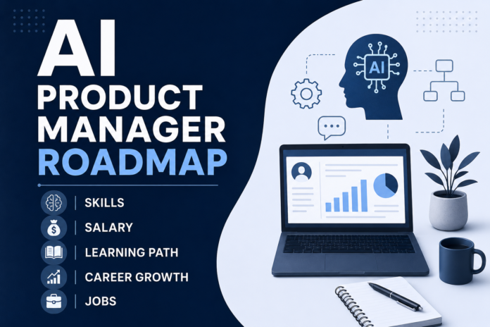 Discover the complete AI Product Manager Roadmap, including required skills, salary growth, career path, certifications, and step-by-step guidance to build a successful career in AI product management. Learn how AI Product Managers work, what companies look for, and how to transition into this high-growth role. AI Product Manager Roadmap, AI Product Manager Salary in India, AI Product Manager Career Path, How to Become an AI Product Manager, AI Product Manager Skills, AI Product Manager Salary, AI Product Manager Certifications, AI Product Management Guide. AI Product Manager Jobs, AI Product Manager Responsibilities, AI Product Manager Career Growth, Product Manager vs AI Product Manager, AI Product Manager Learning Path, AI Product Manager Salary Growth, Generative AI Product Manager. AI Product Manager Step-by-Step Guide, AI Product Manager Requirements, AI Product Manager Courses, AI Product Manager Roadmap for Beginners, AI Product Management Career, AI Product Manager Future Scope.