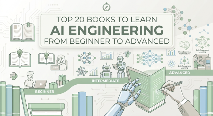 Discover the top 20 books to learn AI engineering, from machine learning and deep learning to LLMs, data engineering, and production AI. This complete guide covers the best AI engineering books, practical learning roadmap, recommended reading order, and expert resources to help beginners and professionals build real world AI systems.